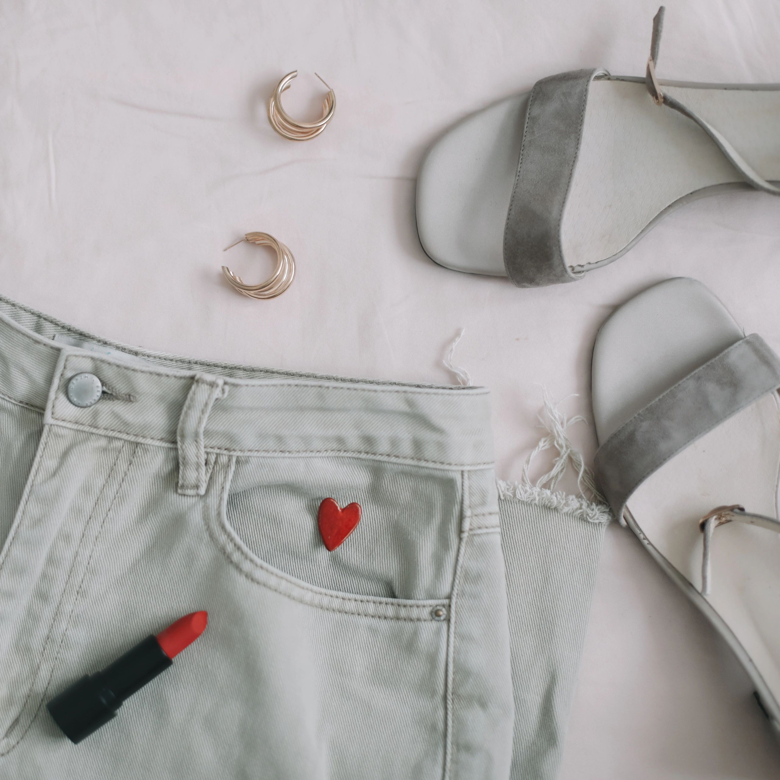 Fashion styling flat lay with accessories